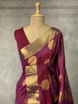 Maroonish Burgendy silksaree - PIH5B