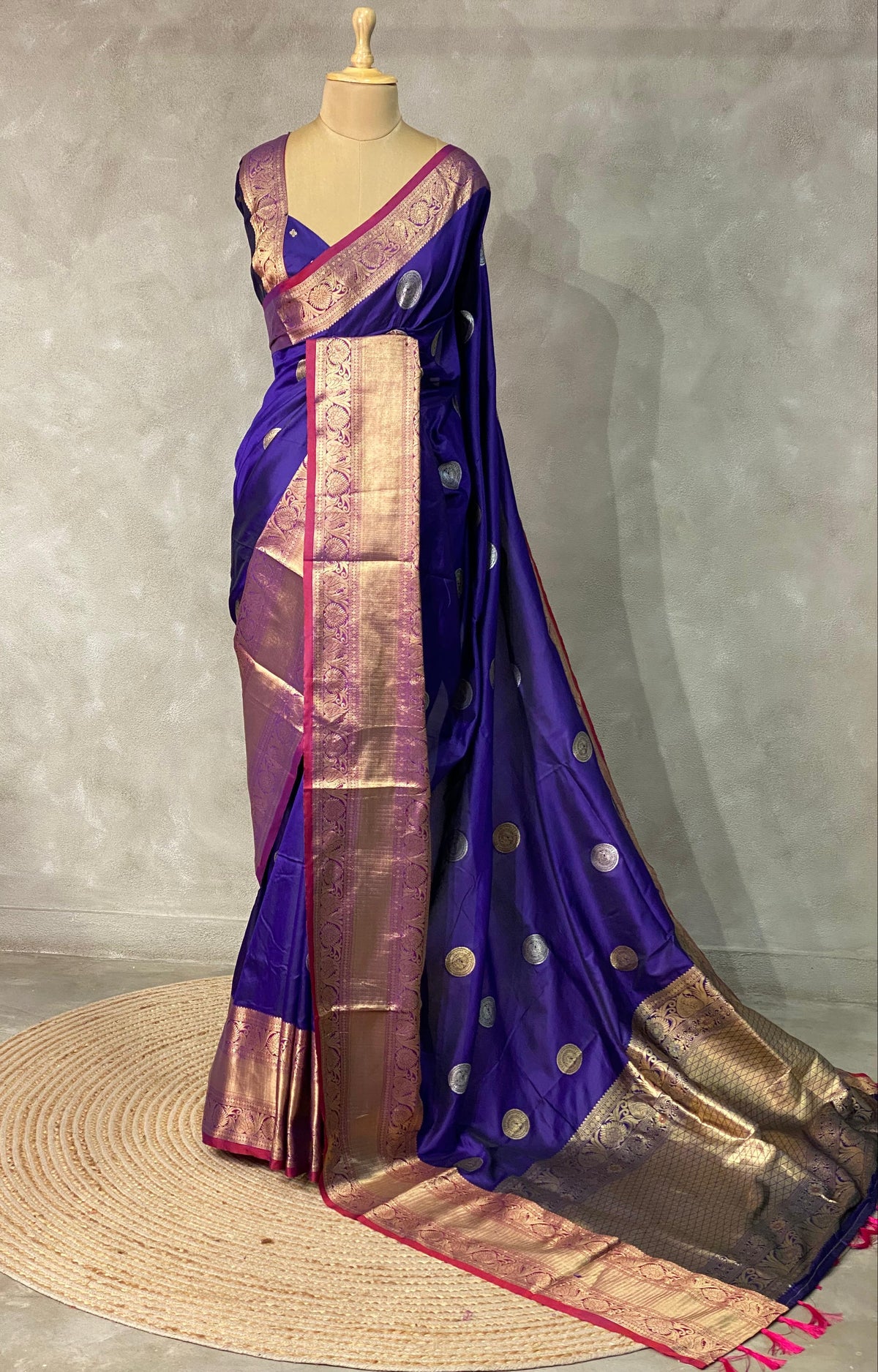 Royal Blue Banarasi saree -BSP3A