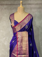 Royal Blue Banarasi saree -BSP3A