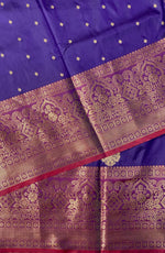 Blue and Purple Banarasi saree -BSP3C