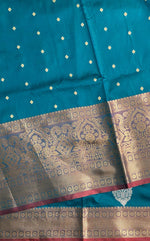 Peacock Blue Banarasi saree -BSP3F