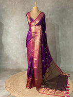 Wine Banarasi saree -BSP3G