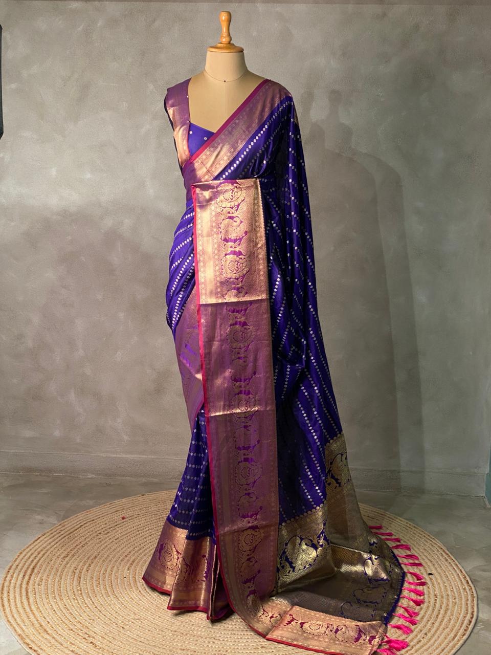 Blue Banarasi saree -BSP3H
