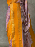 Lavender and Yellow Banarasi saree -BSP14