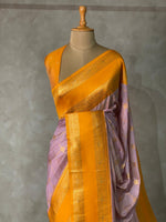Lavender and Yellow Banarasi saree -BSP14