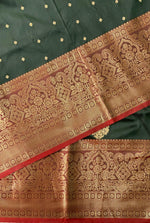 Green Banarasi saree -BSP3I