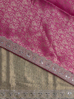 Light Gold Tissue Banarasi silk saree- MPS31A