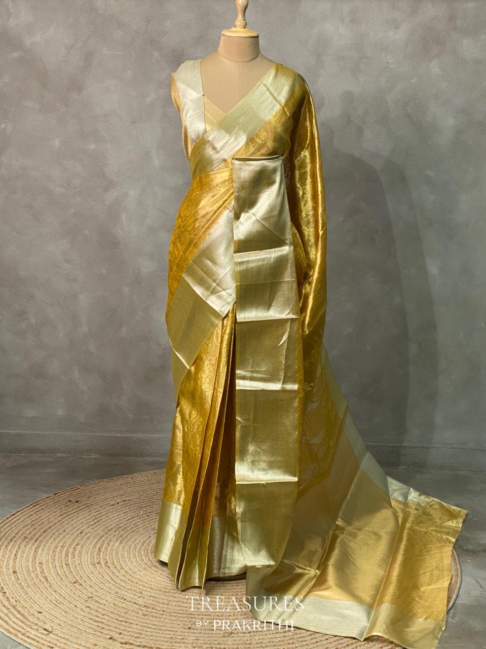 Gold tissue banarasi saree -MPSG