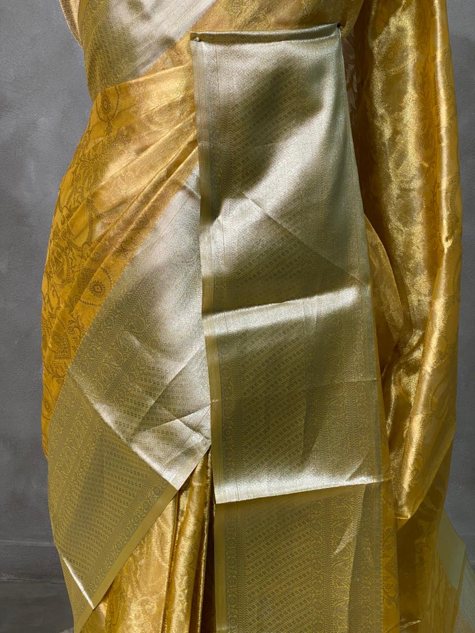 Gold tissue banarasi saree -MPSG