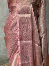 pastal pink brocade banarasi saree -MPSB1