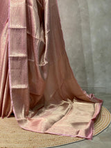 pastal pink brocade banarasi saree -MPSB1