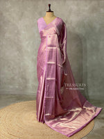 Lilac pink brocade banarasi saree -MPSB4