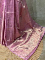 Lilac pink brocade banarasi saree -MPSB4