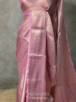 Pink brocade banarasi saree -MPSB7