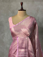 Pink brocade banarasi saree -MPSB7