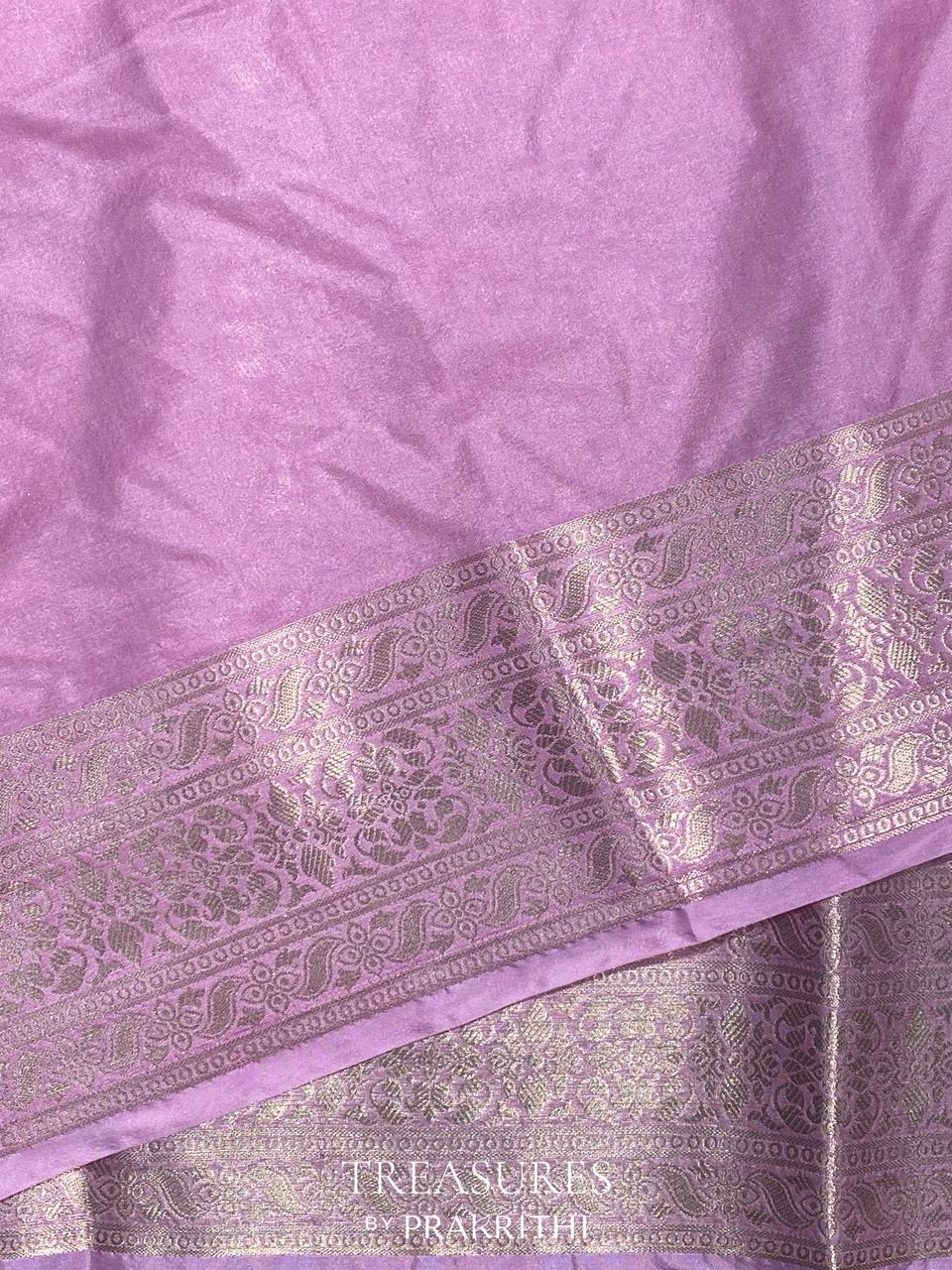 Pink brocade banarasi saree -MPSB7