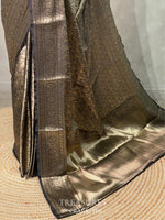 Black brocade banarasi saree -MPSB8