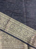 Black brocade banarasi saree -MPSB8