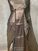Black brocade banarasi saree -MPSB8