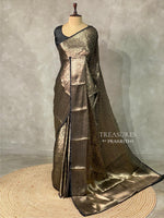 Black brocade banarasi saree -MPSB8