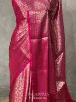 Rani Pink Brocade banarasi saree -MPSB10