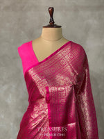 Rani Pink Brocade banarasi saree -MPSB10