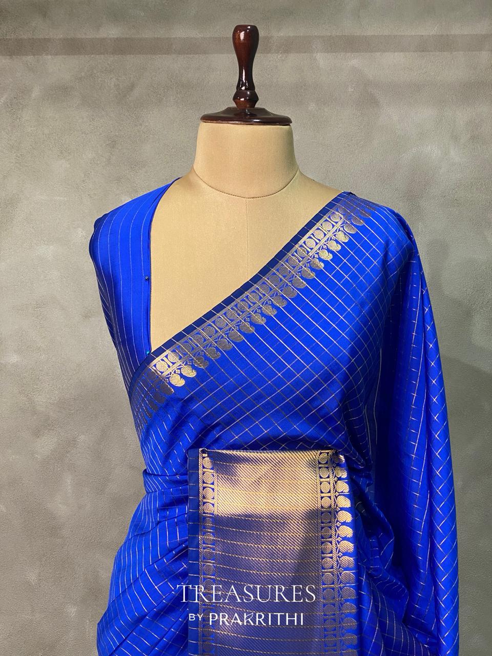 Blue banarasi silksaree - AISHCK5-IH