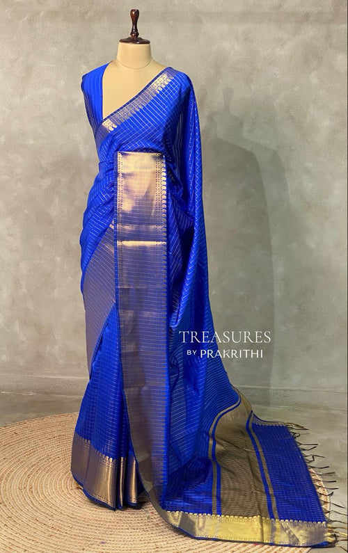 Blue banarasi silk  saree - PIH2D6