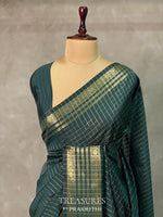 Green semi banarasi saree -PIH22C