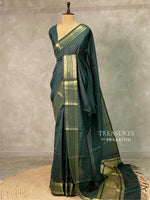 Green semi banarasi saree -PIH22C