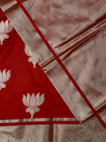 Red semi banarasi saree -PIH21LF