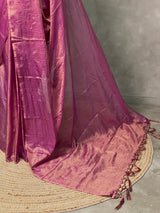 Magenta Banarasi crush Tissue silk saree - MPS33F