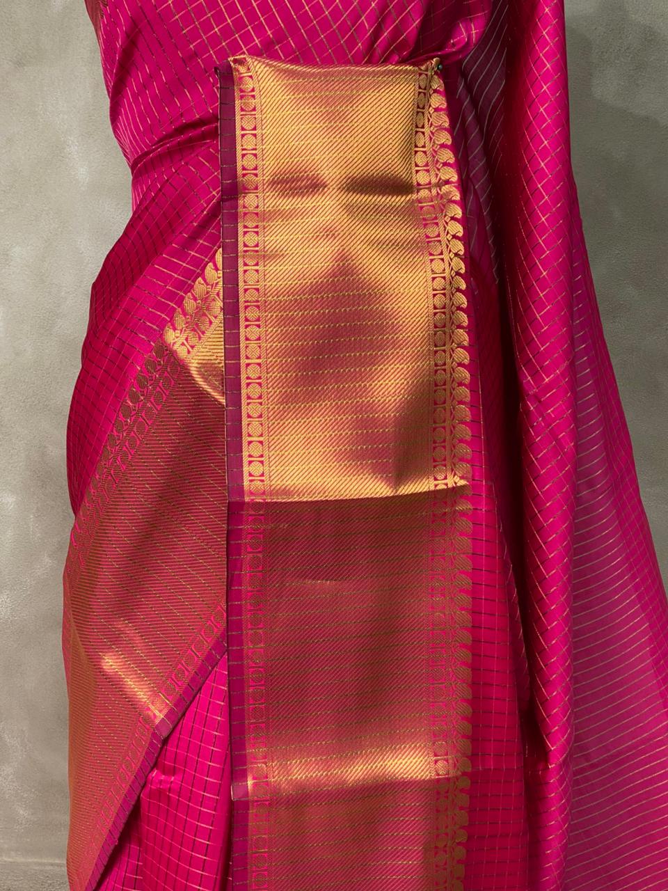 Rani Pink banarasi silksaree - AISHCK8-IH