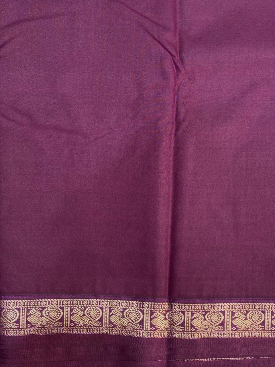 Magenta and Deep purple kanchipuram silk saree- PSSR234
