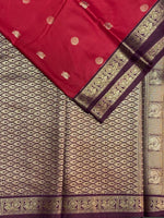Magenta and Deep purple kanchipuram silk saree- PSSR234