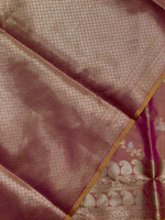 Yellowish Pink banarasi silk saree - PIH32E