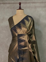 Black Temple border brocade banarasi silk saree - PIH31B