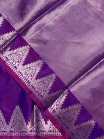 Violet Semi banarasi silk saree -PIH37G