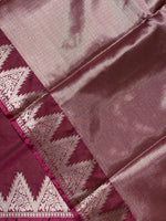 Maroon Semi banarasi silk saree -PIH37C
