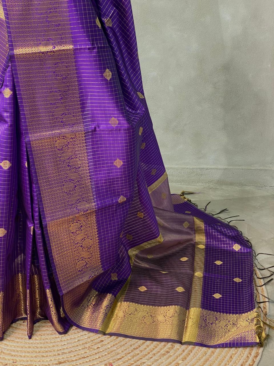 Violet Green banarasi silksaree - AISHCK9L