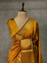Mustard Yellow banarasi silksaree - AISHCK9D