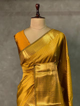 Golden Yellow banarasi silksaree - AISHCK9G
