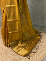 Golden Yellow banarasi silksaree - AISHCK9G