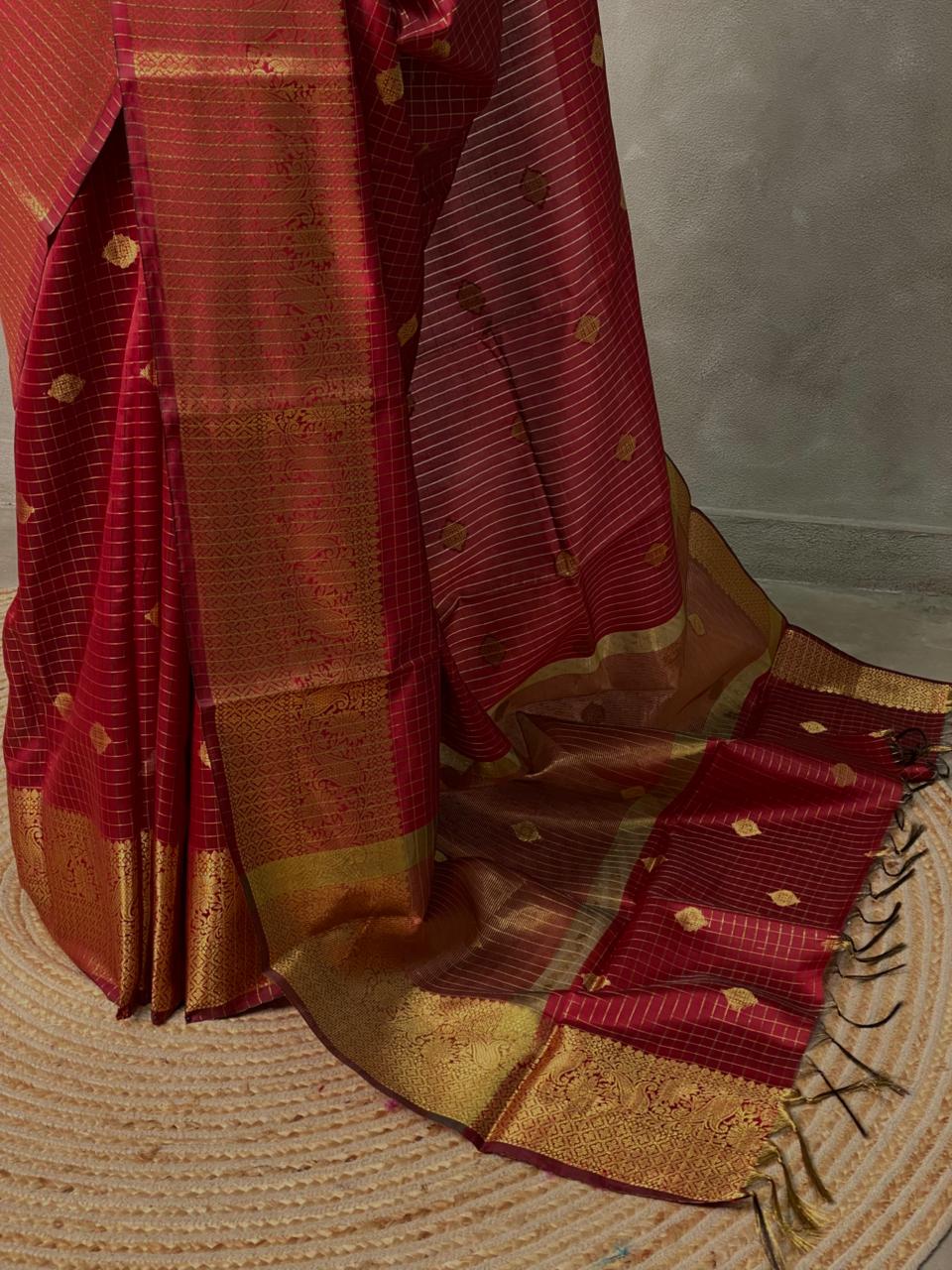 Maroon banarasi silksaree - AISHCK9H