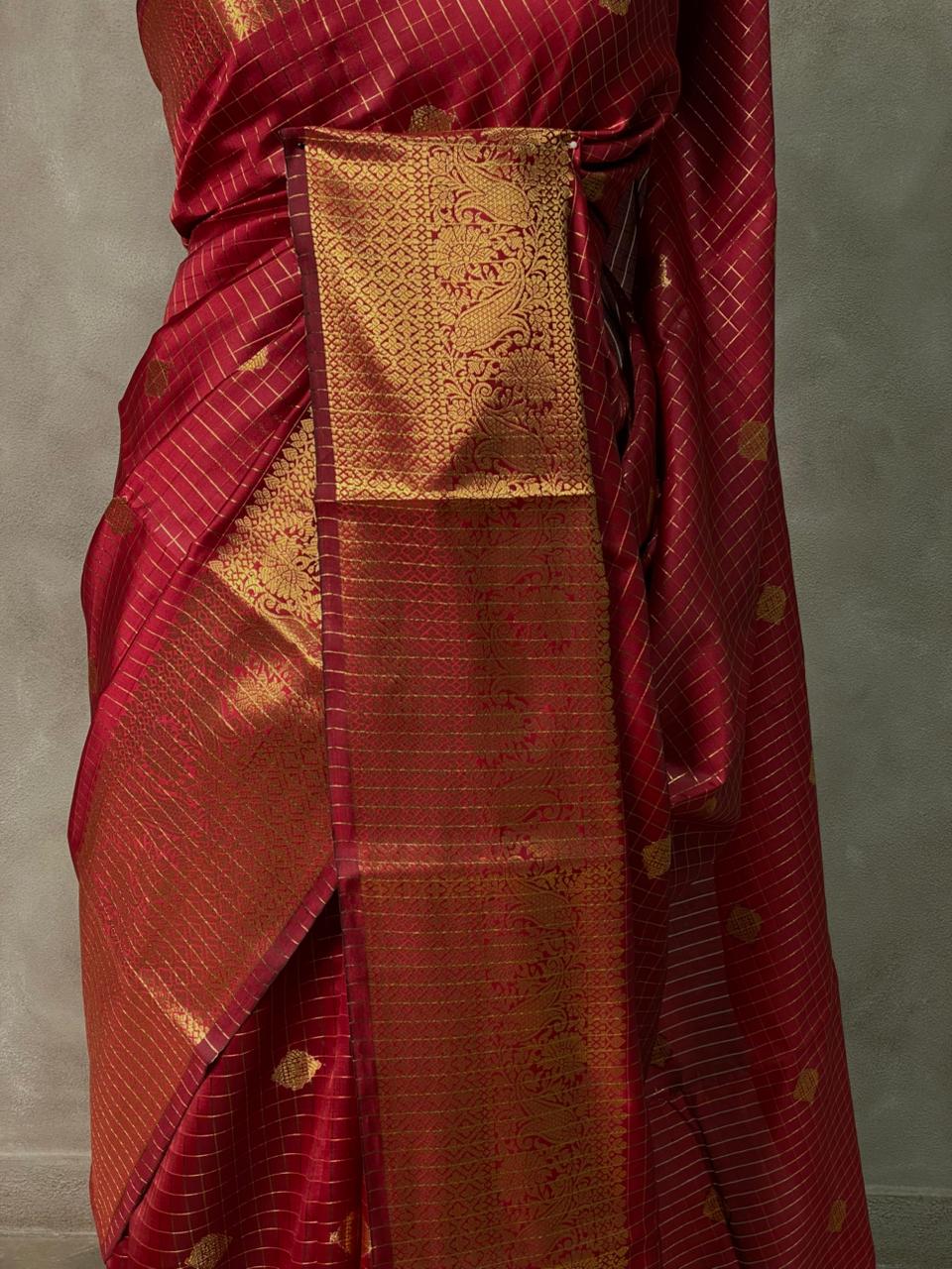 Maroon banarasi silksaree - AISHCK9H