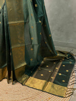Bottle Green banarasi silksaree - AISHCK9J
