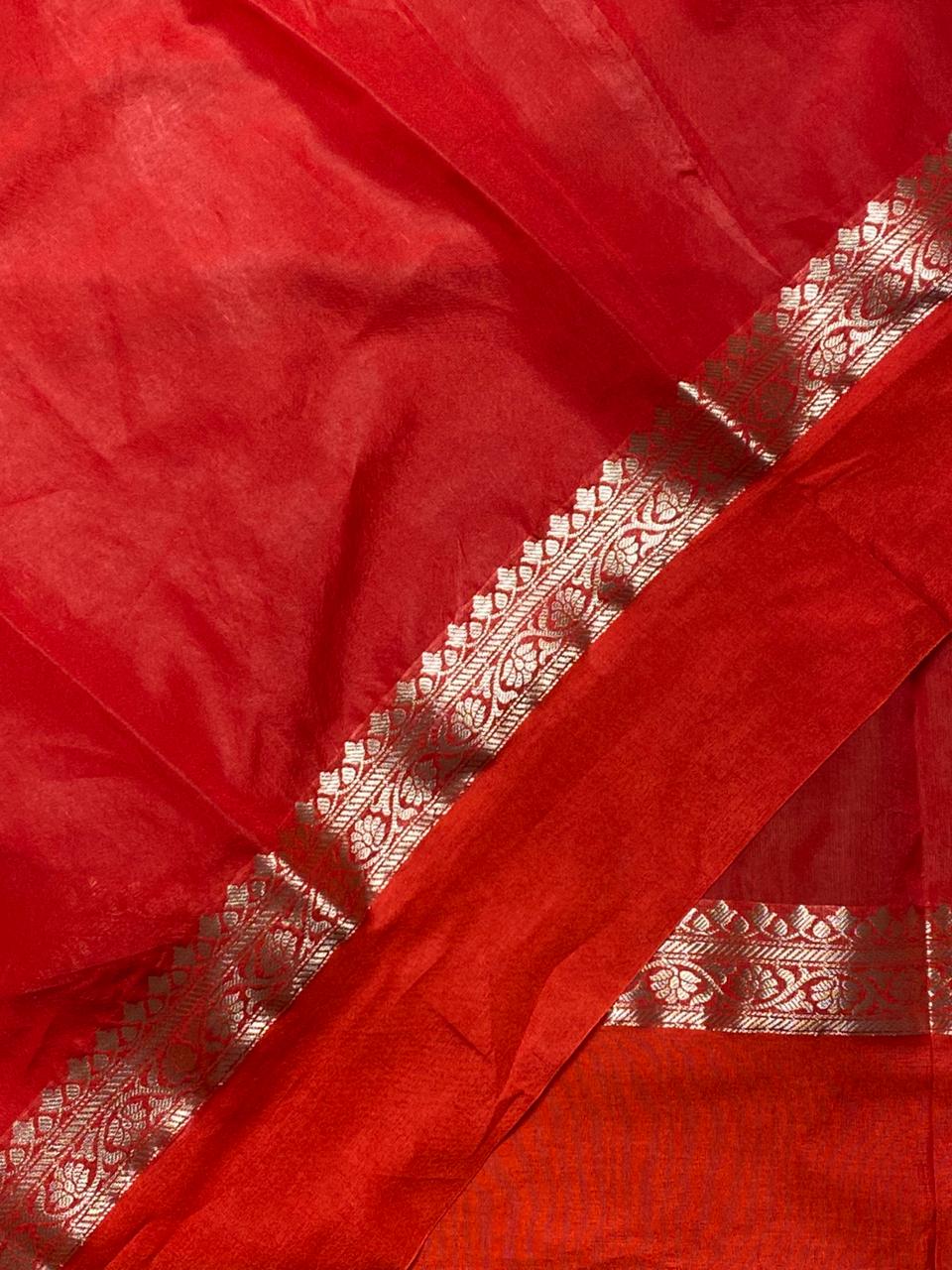 Red banarasi silk saree -PMR2B