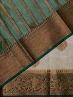 Off white and green Georgette saree -LZ10