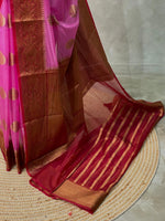 Dark Pink Georgette saree -LZ10D