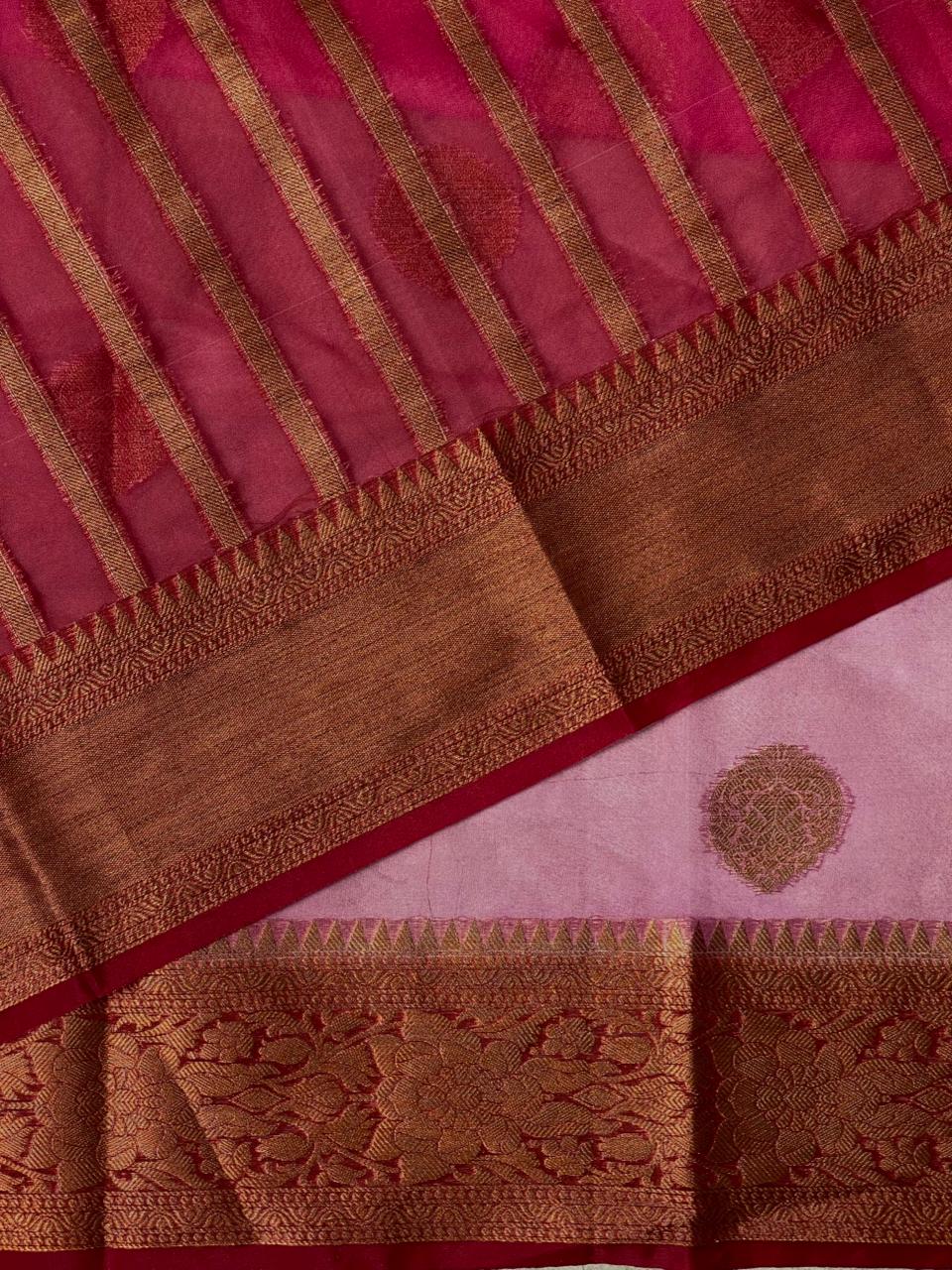 Dark Pink Georgette saree -LZ10D